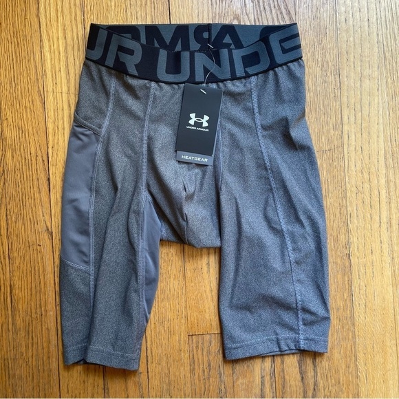 NEW Under Armour Mens Heat Gear Compression Long shots Grey Size Small NWT - Picture 1 of 4